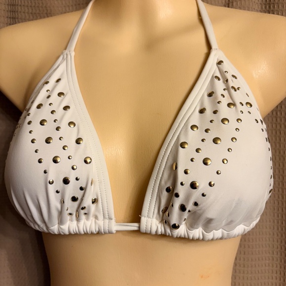 Michael Koss White Bikini Swim Wear Women's Bottom-XS Top-M - Picture 4 of 10